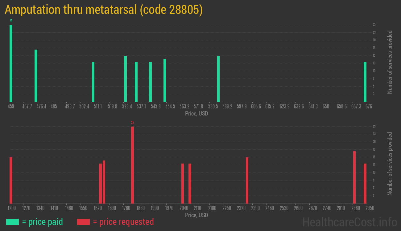 Amputation thru metatarsal