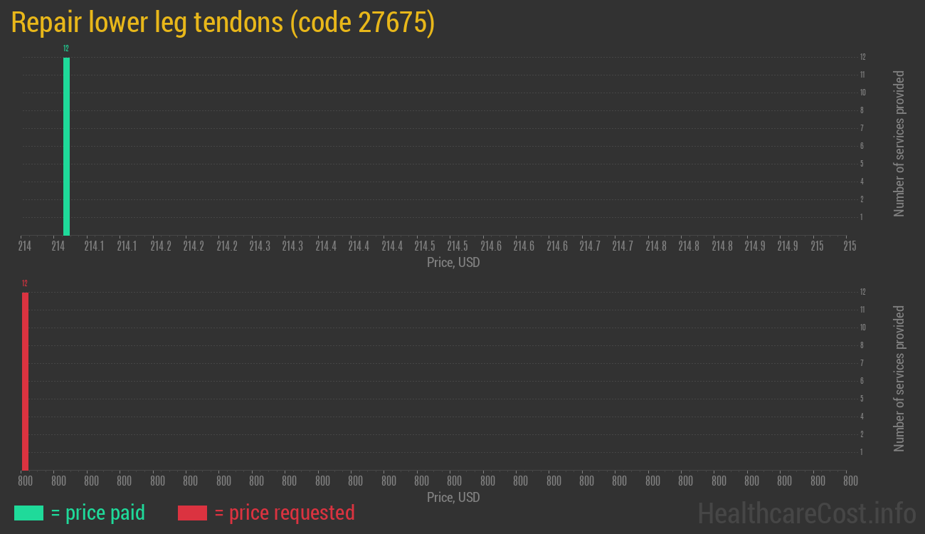Repair lower leg tendons